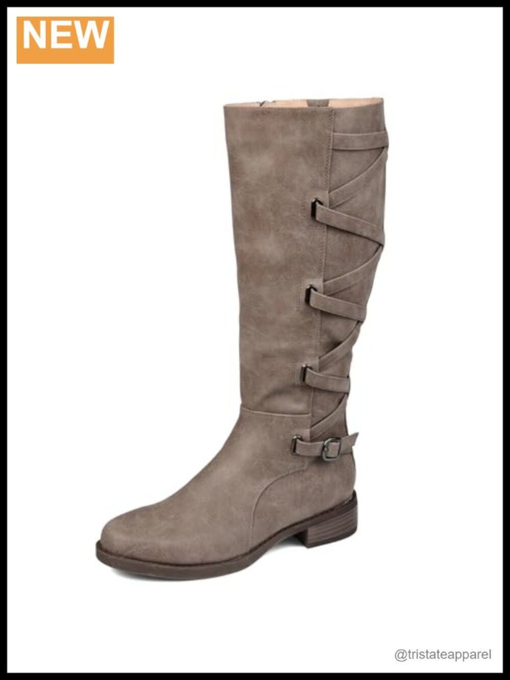 Journee Collection Carly Boot Faux Leather Knee High Zip
